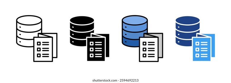 Data Warehouse Icon Set Multiple Style Collection
