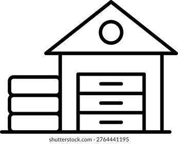 Data Warehouse Icon Vector Element