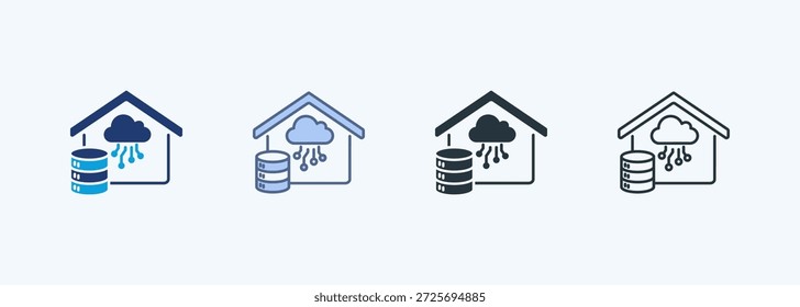Data Warehouse-Symbolsammlung mit mehreren Stilen