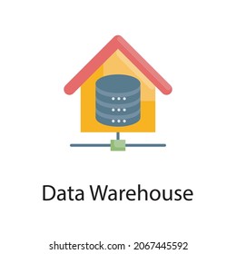 Data warehouse vector flat Icon Design illustration. Web Analytics Symbol on White background EPS 10 File