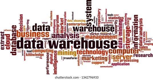 Data Warehouse Word Cloud Concept. Vector Illustration