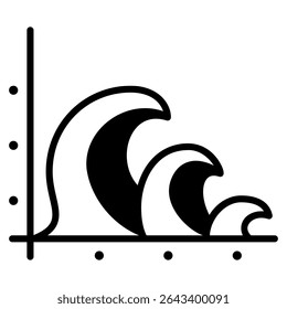 Data Wave icon with mixed style and pixel perfect base. Suitable for website design, logo, app and UI. Based on the size of the icon in general, so it can be reduced.