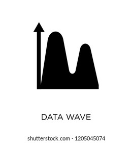 Data wave icon. Data wave symbol design from Analytics collection. Simple element vector illustration on white background.