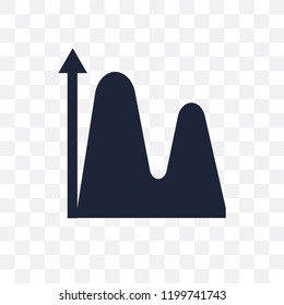 Data wave transparent icon. Data wave symbol design from Analytics collection. Simple element vector illustration on transparent background.