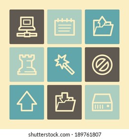 Data web icons, buttons set