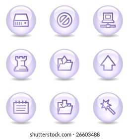 Data web icons, glossy pearl series