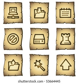 Data web icons, papyrus series