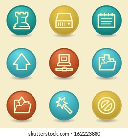 Data web icons, retro buttons