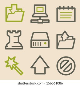 Iconos web de datos, series antiguas