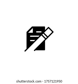 Data Wiping Icon in black flat glyph, filled style isolated on white background