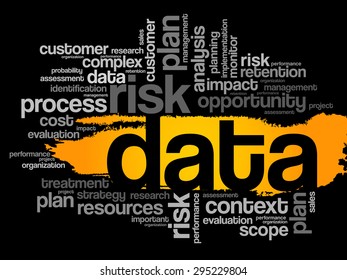 Data word cloud, business concept