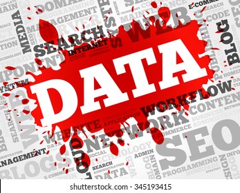 DATA word cloud, business concept