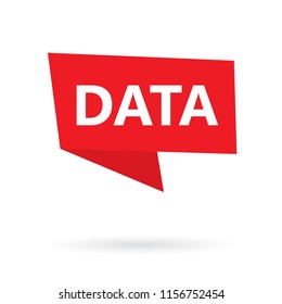 data word on speach bubble- vector illustration