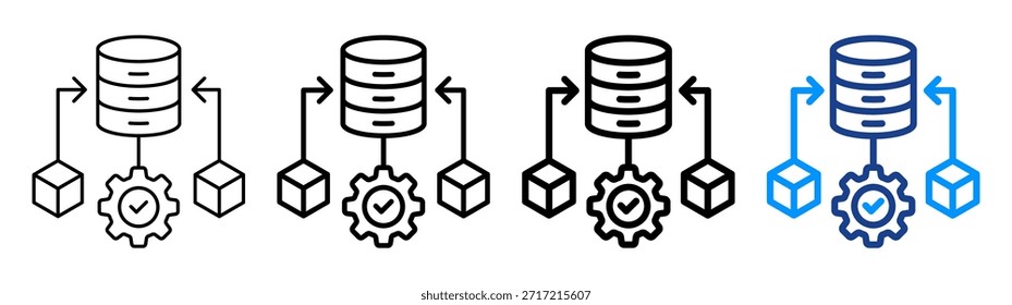 Conjunto de Colección de contorno diferente de icono de disputa de datos