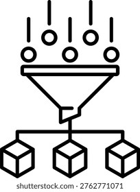 Data Wrangling Illustration vector Icon Design