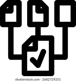 Data Wrangling, Data Preparation Outline Icon