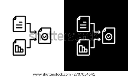 Data Wrangling White Icon Set Design