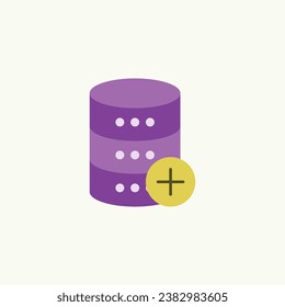 Database Add Icon - Data Entry, Record Addition, Database Management Symbol
