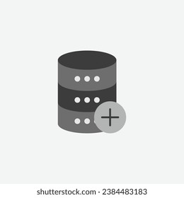 Database Add Icon - Data Entry, Record Addition, Database Management Symbol
