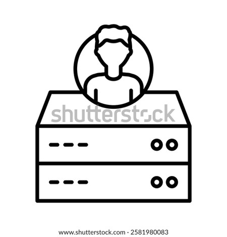 Database administrator icon Black and white logo
