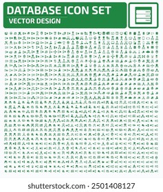 database And AI Vector Icon Set