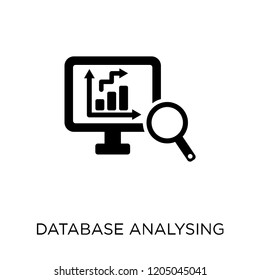 Database Analysing icon. Database Analysing symbol design from Analytics collection. Simple element vector illustration on white background.