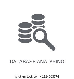 Database Analysing icon. Trendy Database Analysing logo concept on white background from Business and analytics collection. Suitable for use on web apps, mobile apps and print media.