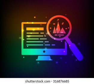 Database analysis design,abstract rainbow concept,clean vector