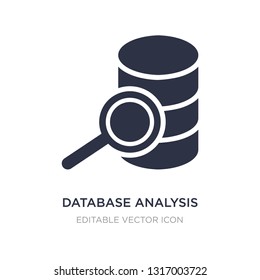 database analysis icon on white background. Simple element illustration from Multimedia concept. database analysis icon symbol design.