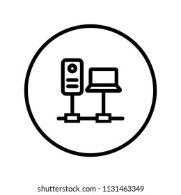 Database analytic business icon