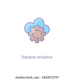 Database Analytics icon in vector. Logotype