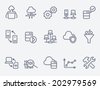 information technology line icons