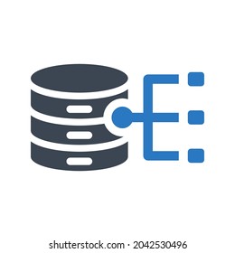 Database Architecture Icon.data,structure (vector Illustration)