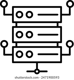 Database Architecutre Line Icon Vector Design