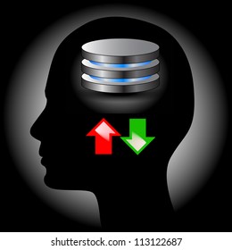 Database background vector - informaton technology concept