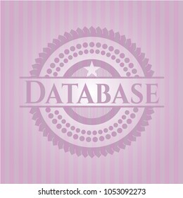 Database badge with pink background