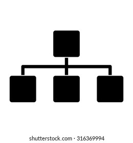 Database - black vector icon