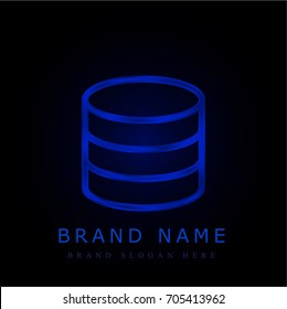 Database blue chromium metallic logo