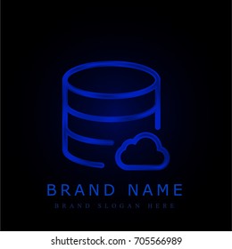 Database blue chromium metallic logo