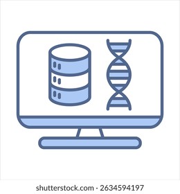 Datenbank Blaues Symbol, Vektorgrafik