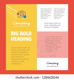 Database briefcase Business Company Poster Template. with place for text and images. vector background
