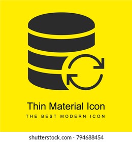 Database bright yellow material minimal icon or logo design