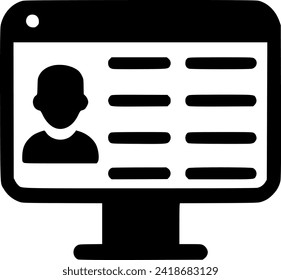 Database browser vector icon. filled flat sign for mobile concept and sign, symbol, vector, art