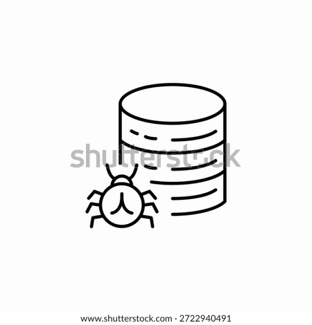 database bug infection icon sign vector
