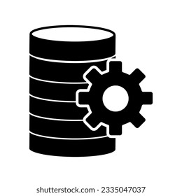 Database Center, Data Server Settings.Database Center, Data Server Settings sign design template for web and mobile, Flat Vector Icon illustration..eps