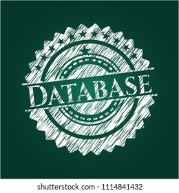 Database chalk emblem