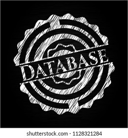 Database chalkboard emblem