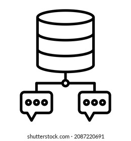 Database Chat icon vector image. Can also be used for web apps, mobile apps and print media.