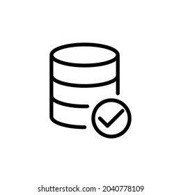 database check line icon vector design, editable stroke line icon