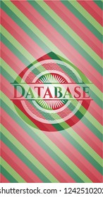 Database christmas emblem background.